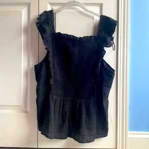 NWT old Navy black peasant stretchy shirt XXL